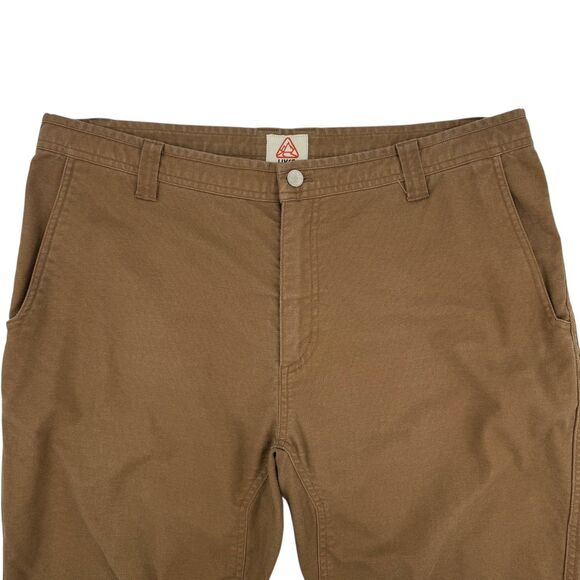 Livsn Men's Flex Organic Cotton Canvas Pant V2 Brown 38x32 - Picture 5 of 16
